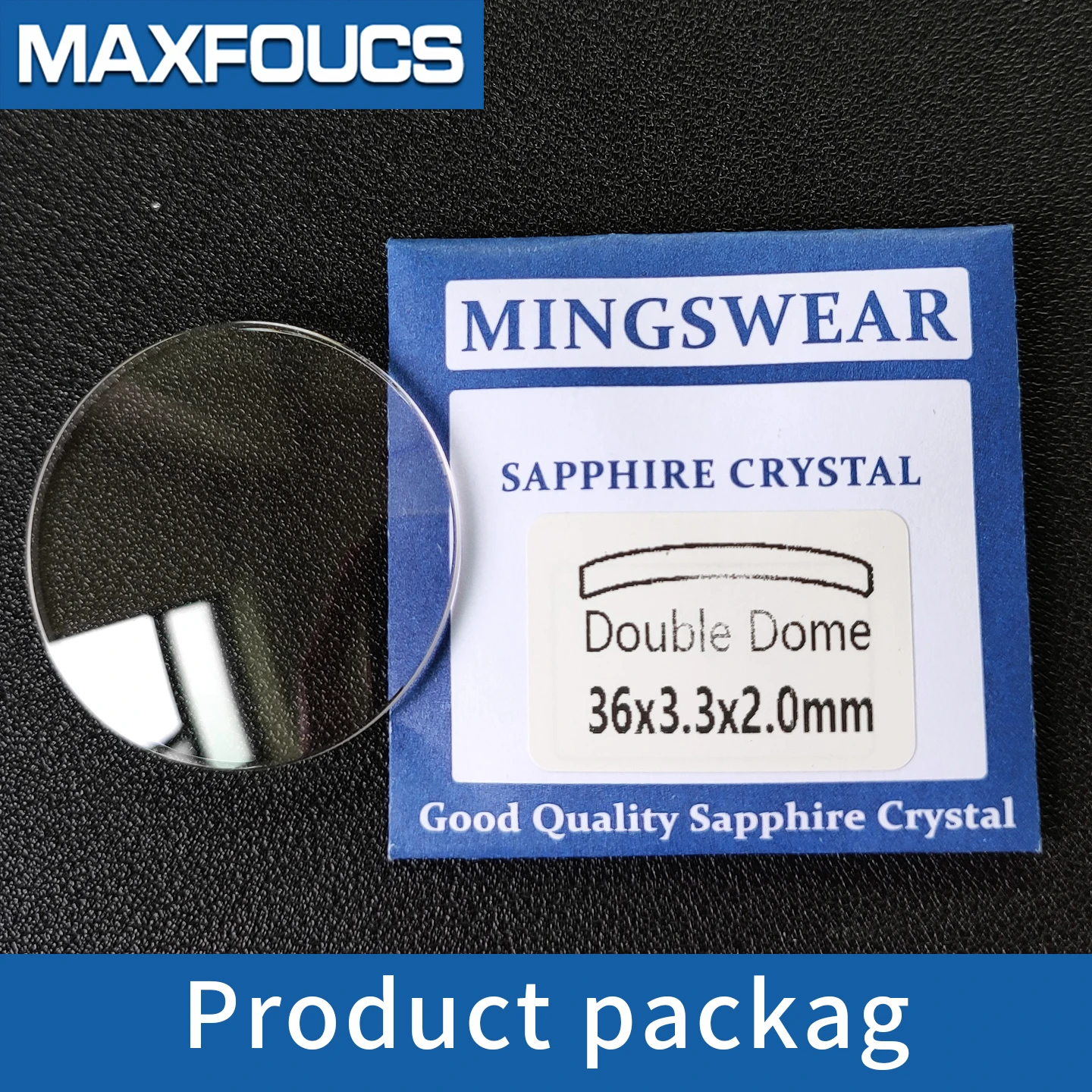 Saphir-Doppelkuppel, 1,7–2,2 mm dick, 34,5–40 mm Durchmesser, Uhrenkristall, Reparaturwerkstatt, Werkzeuge, Zubehör, Uhrenglasoberflächenteile – Detail 3