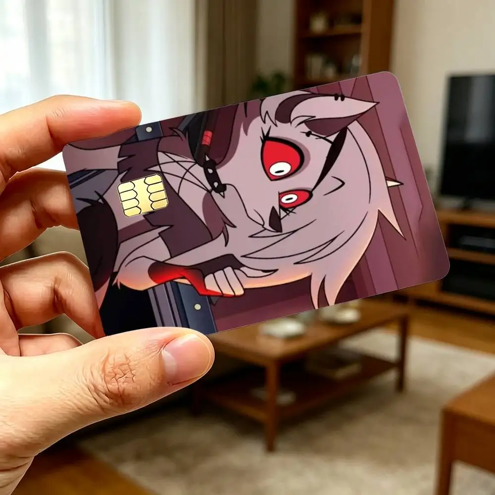 H-Helluva Boss Loona Hellhound Teen Demon Credit Card Stickers Skin For Bank Debit Decorative Protection Scratch-resistant Gift