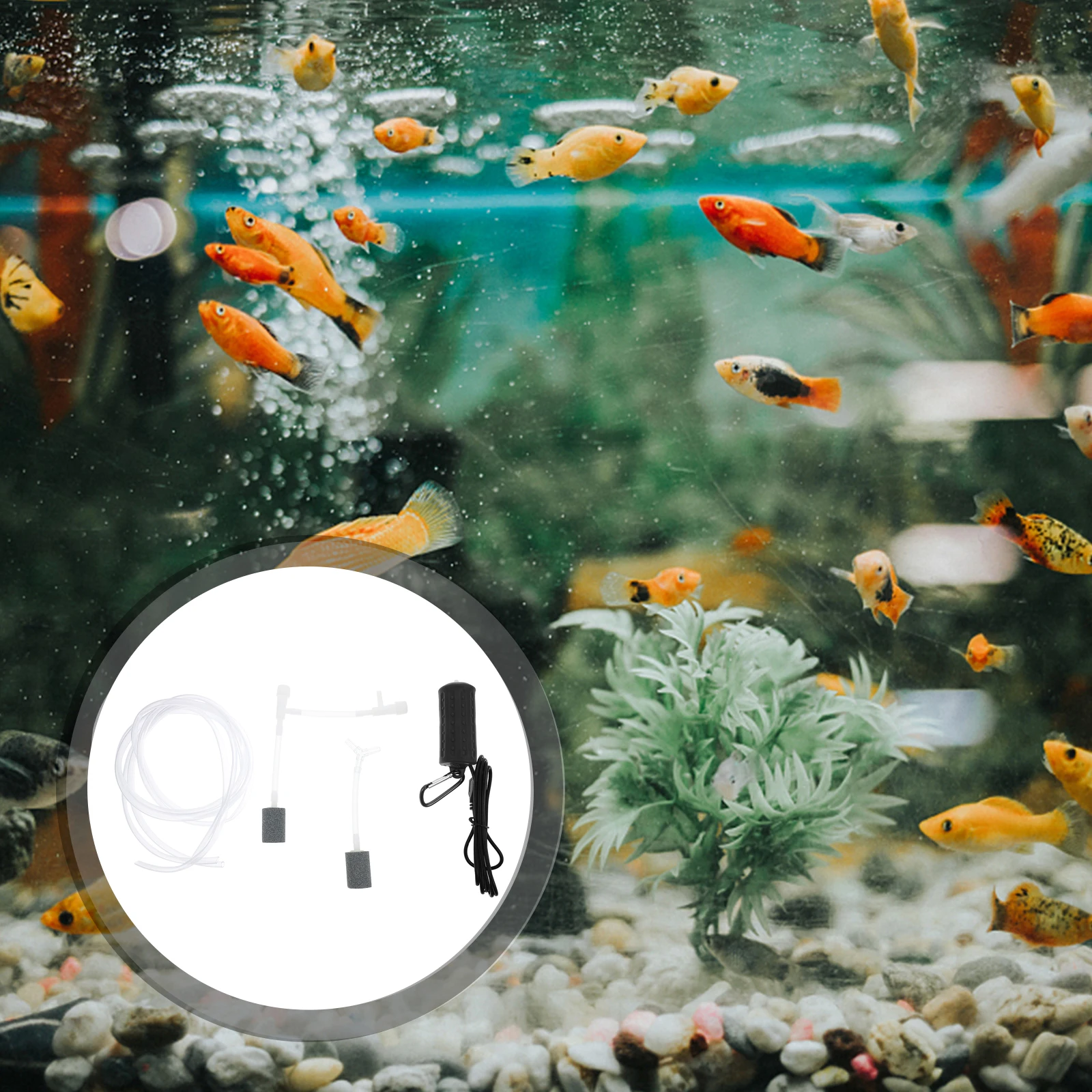 

Silicone Oxygen Pump for Fish Tank USB Powered Easy Storage Energy Saving Practical Use Black Color Lightweight Design Fish Tank