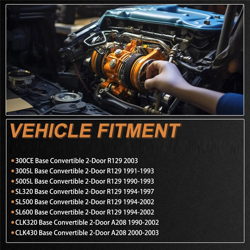 Car A1298001672 For Mercedes Benz R129 SL320 A208 CLK320 430 300CE 2PCS Hydraulic Convertible Top Cylinder