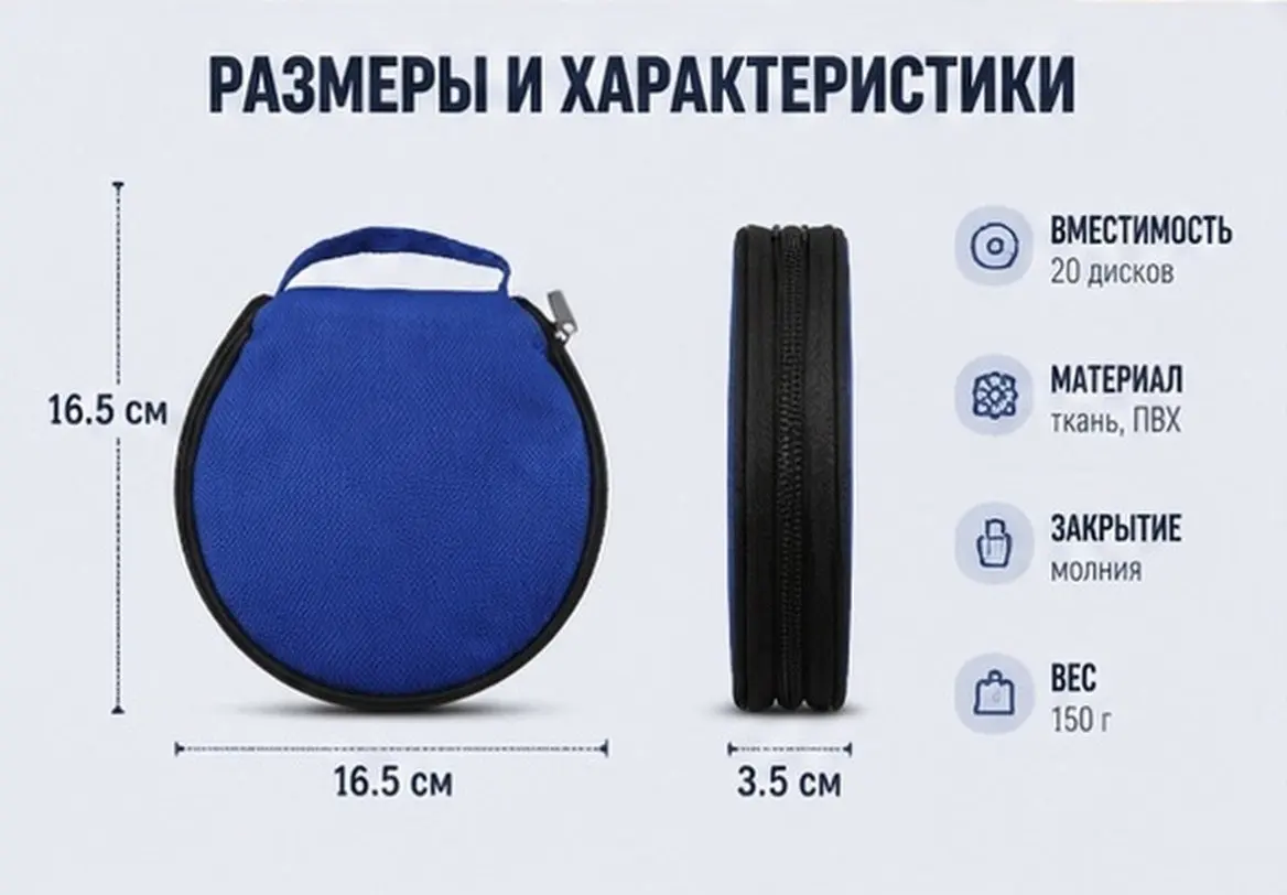 Large Capacity Cd Storage Bag 20 Slots Soft Inner Pages Wear-Resistant Portable Zipper Disc Case for Cds Dvds Liner Notes Car