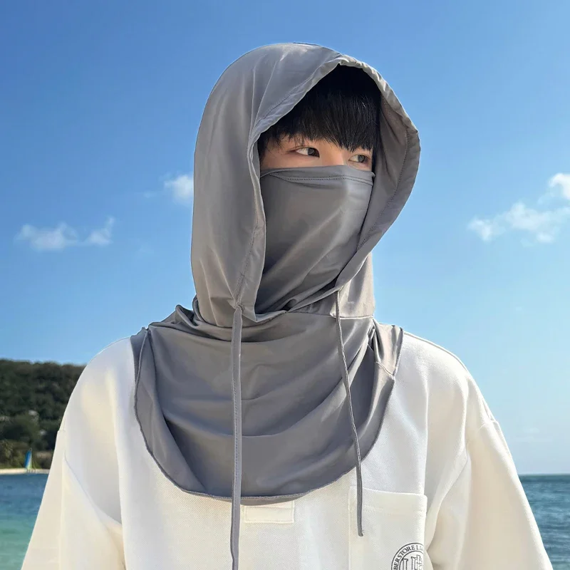 2025 CALDO! Maschera per il viso da uomo e da donna + copertura avvolgente per il collo Protezione solare/UV Copricollo lungo traspirante per ciclismo, moto, pesca