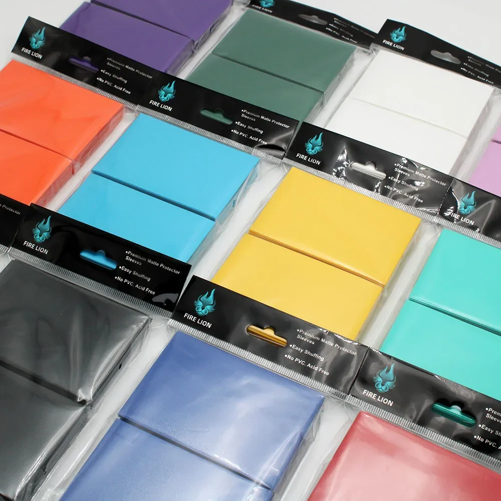 100 Stück Matte Bunte Standardgröße Kartenhüllen 66x91mm TCG Sammelkarten-Schutz für Tarot-Brettspiele PKM – Detail 14