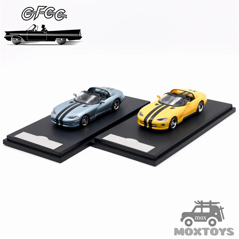 

Литая под давлением модель автомобиля GFCC 1:64 Viper, кабриолет желтого/ледяного синего цвета