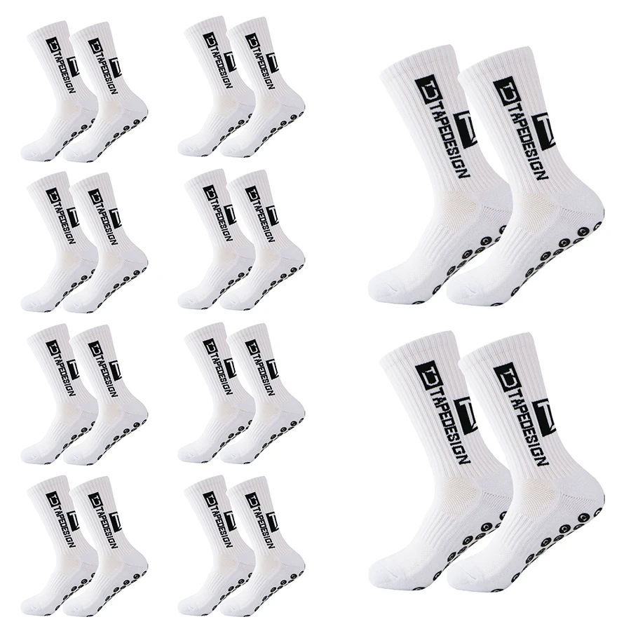 10 Pairs New Football Socks Non-slip Silicone Comfortable Breathable Soccer Socks Rugby Tennis Volleyball Badminton Grip Socks