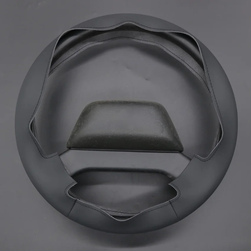 Black Faux Leather Car Steering Wheel Cover for Land Rover Defender 2000-2019