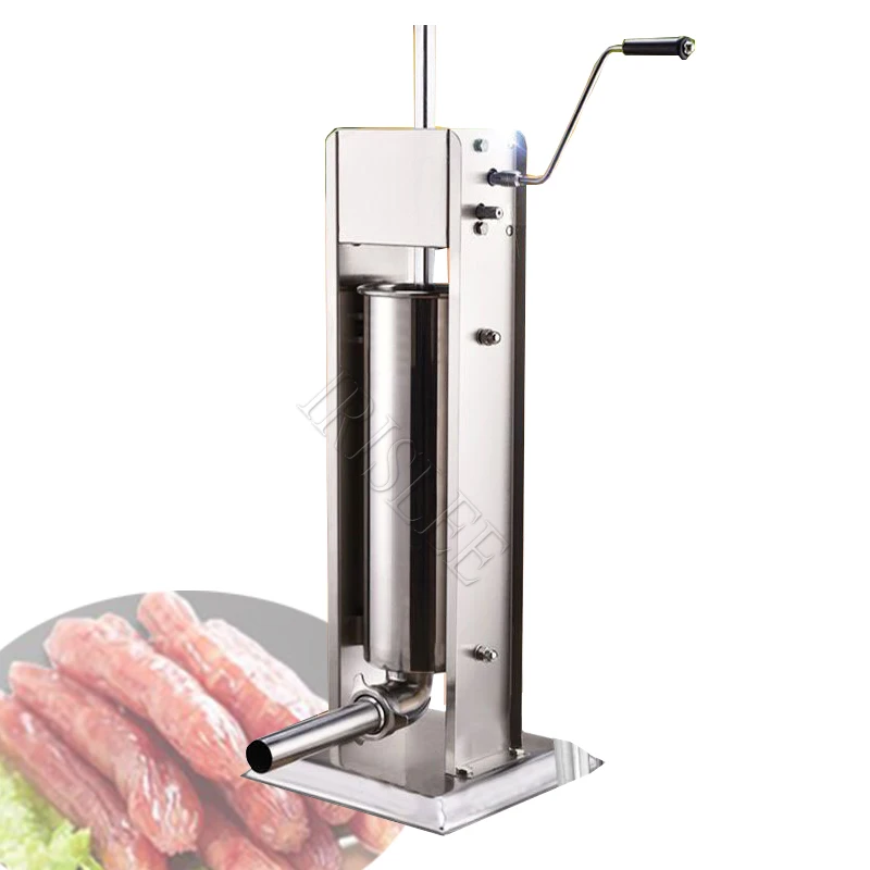 Máquina de Enema comercial Horizontal Vertical, engranaje Manual de 7L, cuerpo de barril engrosado de acero inoxidable