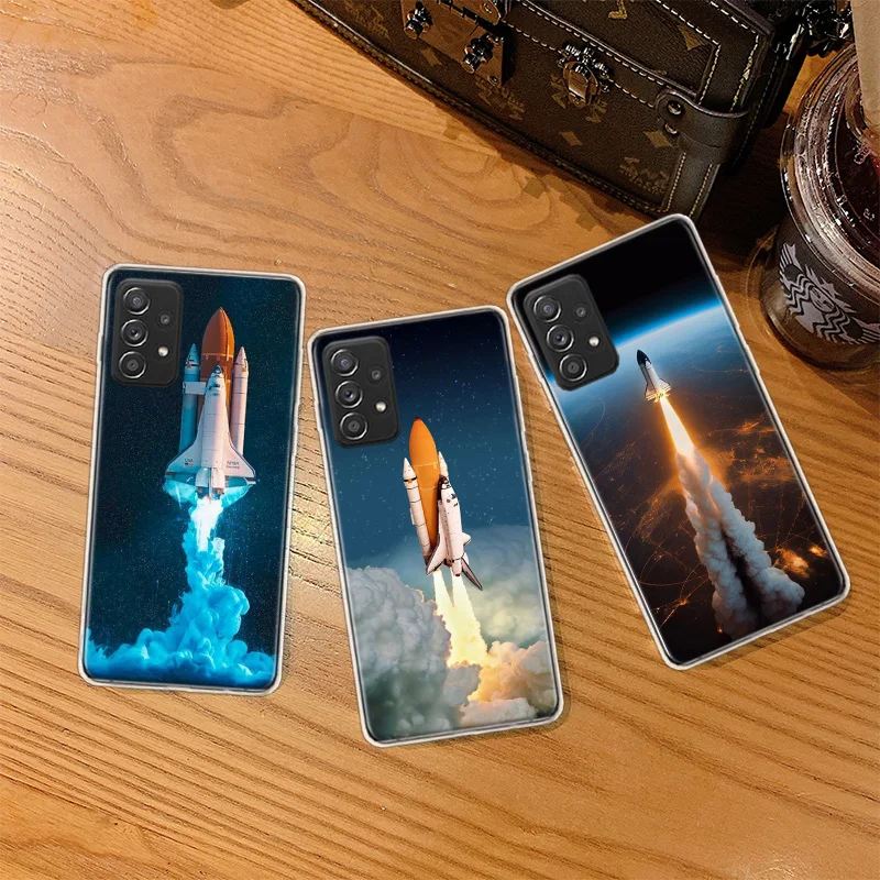 Space Shuttle Navigation Phone Case For Galaxy Note 20 Ultra 10 Lite 9 8 Samsung A15 A25 A35 A55 A05S M12 M21 M30S M31 M32 M51 M