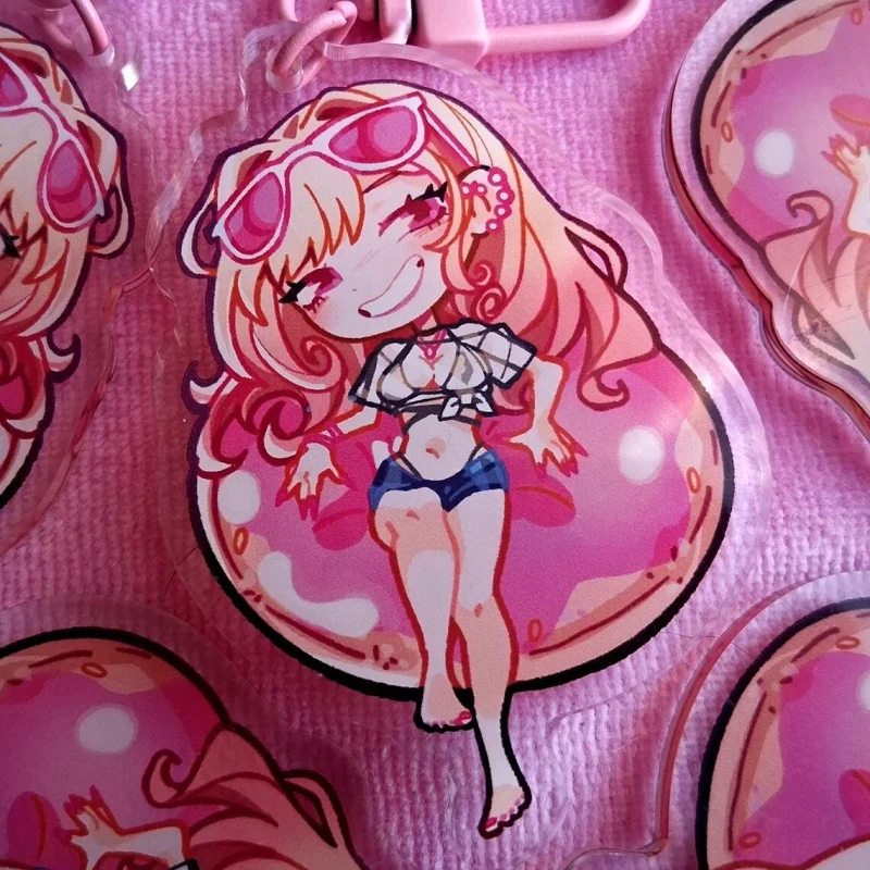 Kawaii Anime My Dress-Up Darling Acrylic Keychain Marin Kitagawa Chibi Keyring Backpack Strap Bag Pendant Cosplay Gift for Fans