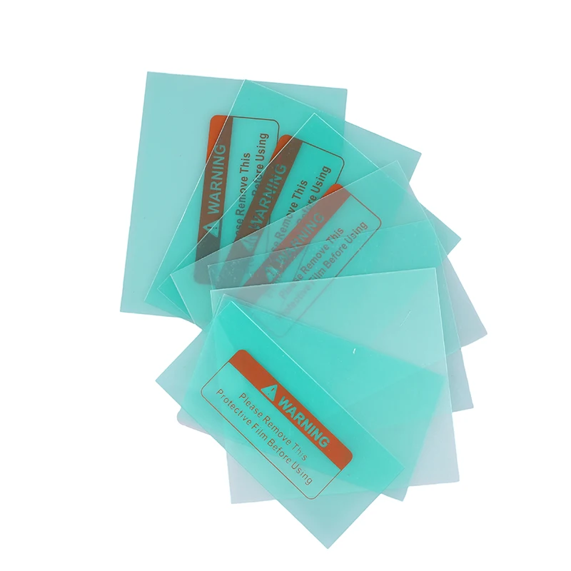 Penutup plastik pelindung, 5 buah/Set pelat plastik pelindung (PC), masker las gelap otomatis, pengganti Filter kaca pelindung pengelasan