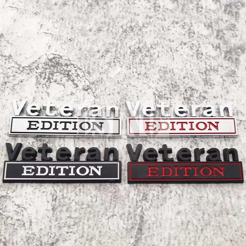 Emblema adhesivo de aleación de Zinc cromado de Metal, insignia decorativa, calcomanía divertida, accesorio para coche, edición Veteran 3D