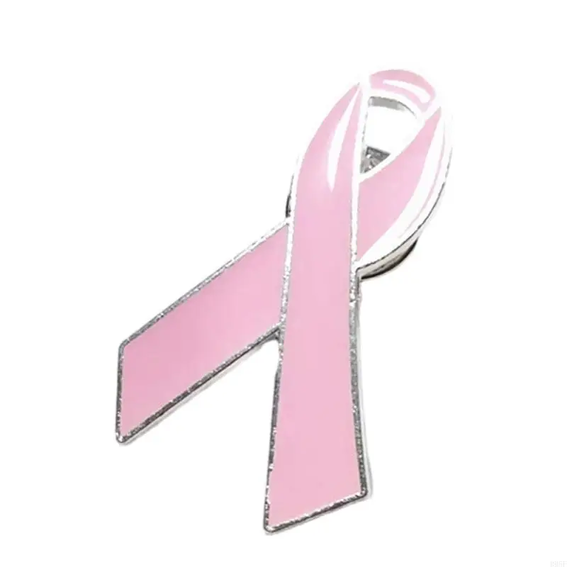 

B95F Pink Ribbon Brooch Pins Breast Cancers Awareness Lapel Pin Ribbon Corsage