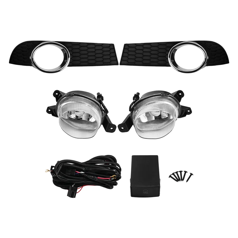 

NEW-1Set Car Front Fog Lamp Foglight Assembly For Aveo 2009 2010 2011 With Wire Switch Upgrade Kit