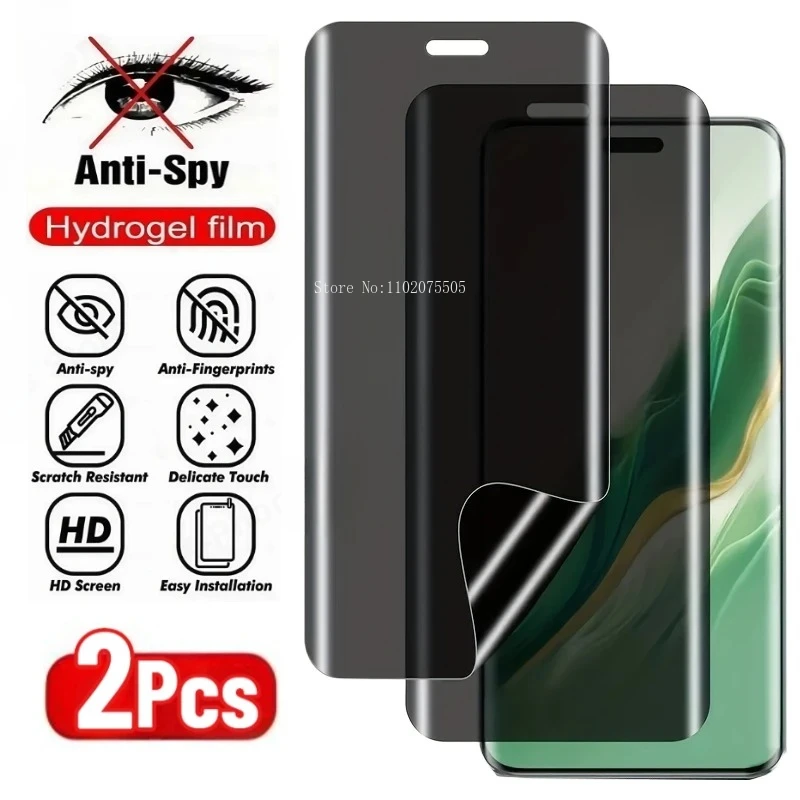 

2 шт. антишпионская гидрогелевая пленка для Honor Magic 7 6 5 Pro X70i X9c X9b Защитная пленка для экрана Honro 400 300 200 100 Pro Мягкая пленка