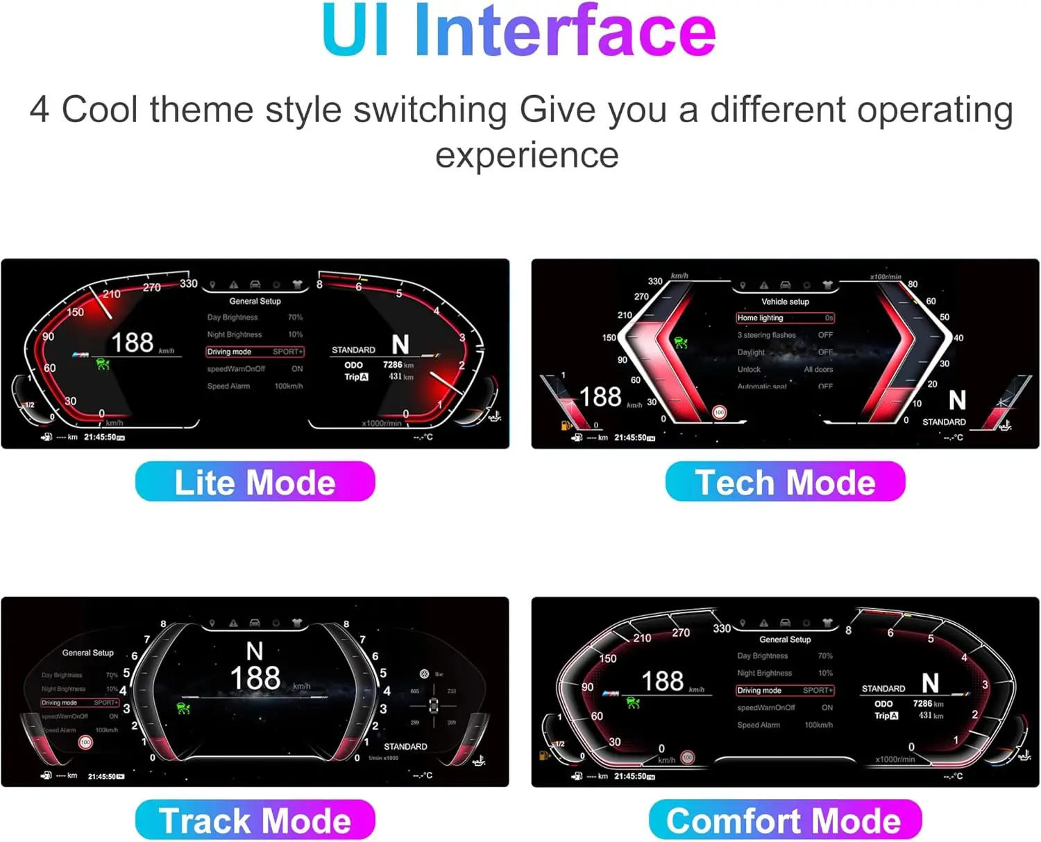 12.3"Cluster Digital Dashboard For BMW X5 E70 X6 E71 2006-2013 Odometer, Speedometer, Dashboard Plug-and-Play - Image 4