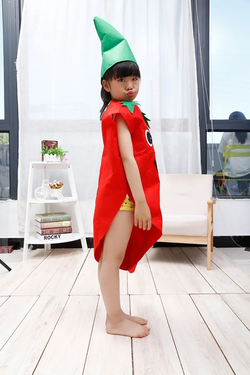 Adult Children Kids Halloween Party Children\'s Day Cartoon Fruit Vegetable Costume Cosplay Clothes Pumpkin Banana Tree Purim