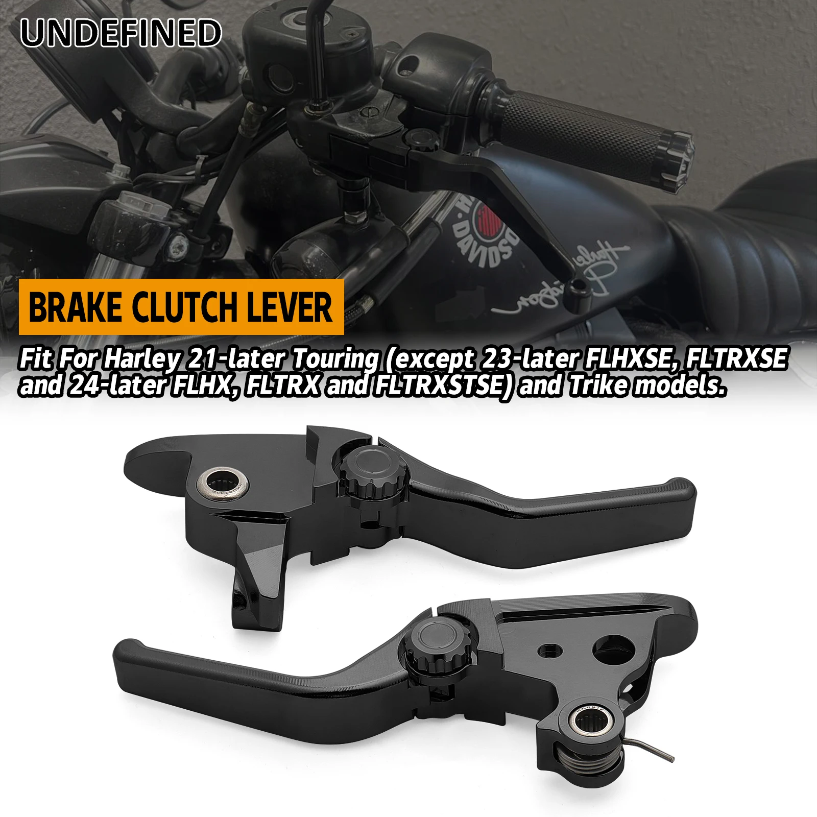 Motorcycle Aluminum Brake Clutch Lever 5 Position Adjustment for Harley Touring Road King Electra Glide 21-Later Accessories