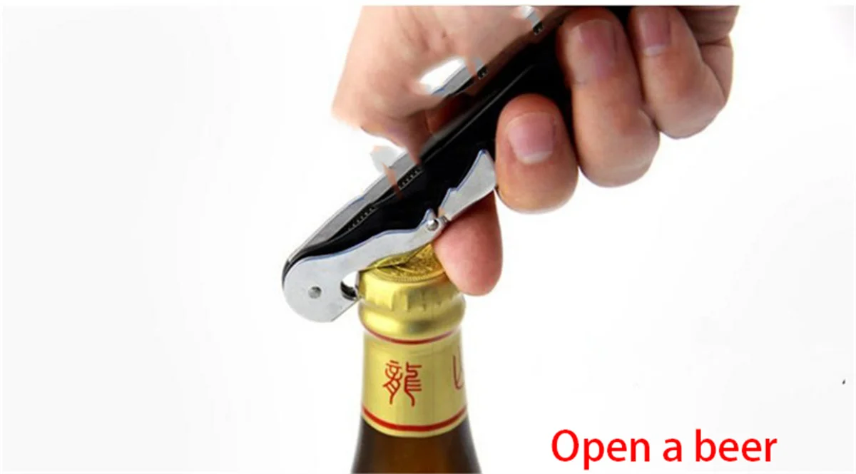 Red wine bottle opener household multi-function wine opener wine opener wine beer bottle opener bottle opener hippocampus knife