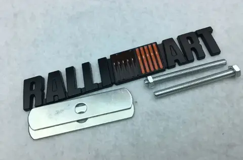 3D मेटल कार स्टाइलिंग RalliArt फ्रंट ग्रिल प्रतीक स्टिकर कार रियर ट्रंक बैज मित्सुबिशी RalliArt लांसर Ralli Art 9 10 Asx के लिए 10 best sales रैलीआर्ट - №2