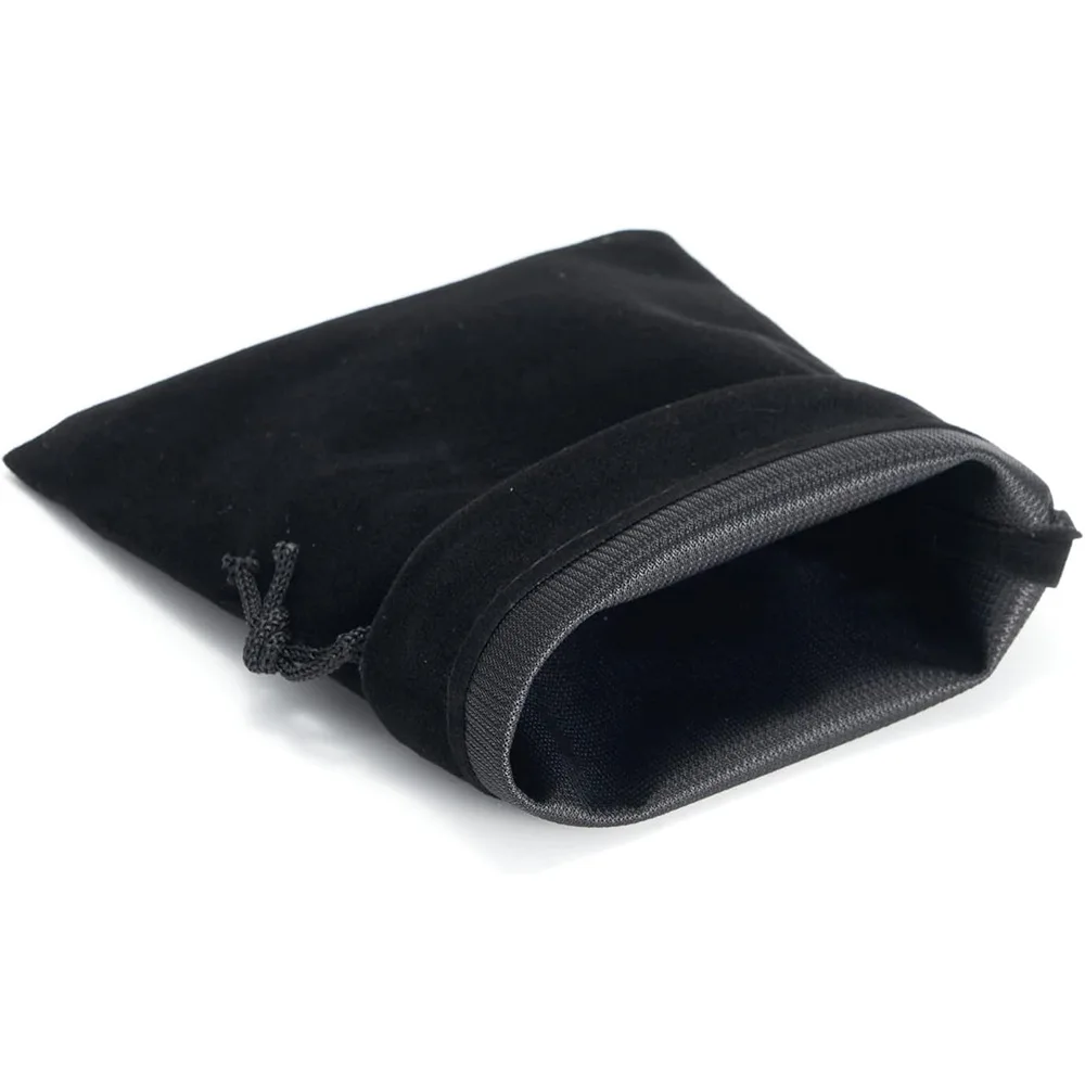 100pcs Black Velvet Drawstring Bags Small Flannel Jewelry Gift Storage Packaging Portable Pocket Organizer Pouch ﻿