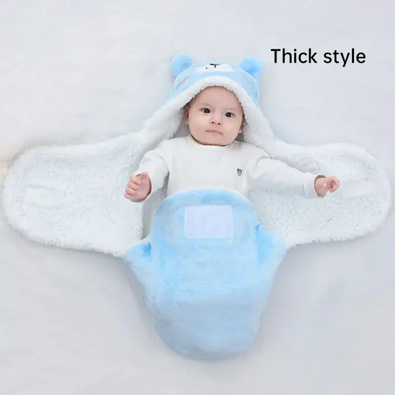 New Born Baby Sleeping Bag Pajama Baby Clothes Newborn Soft Winter  Thickened Fleece Lining with Pure  Infant Sleepwear Blanket