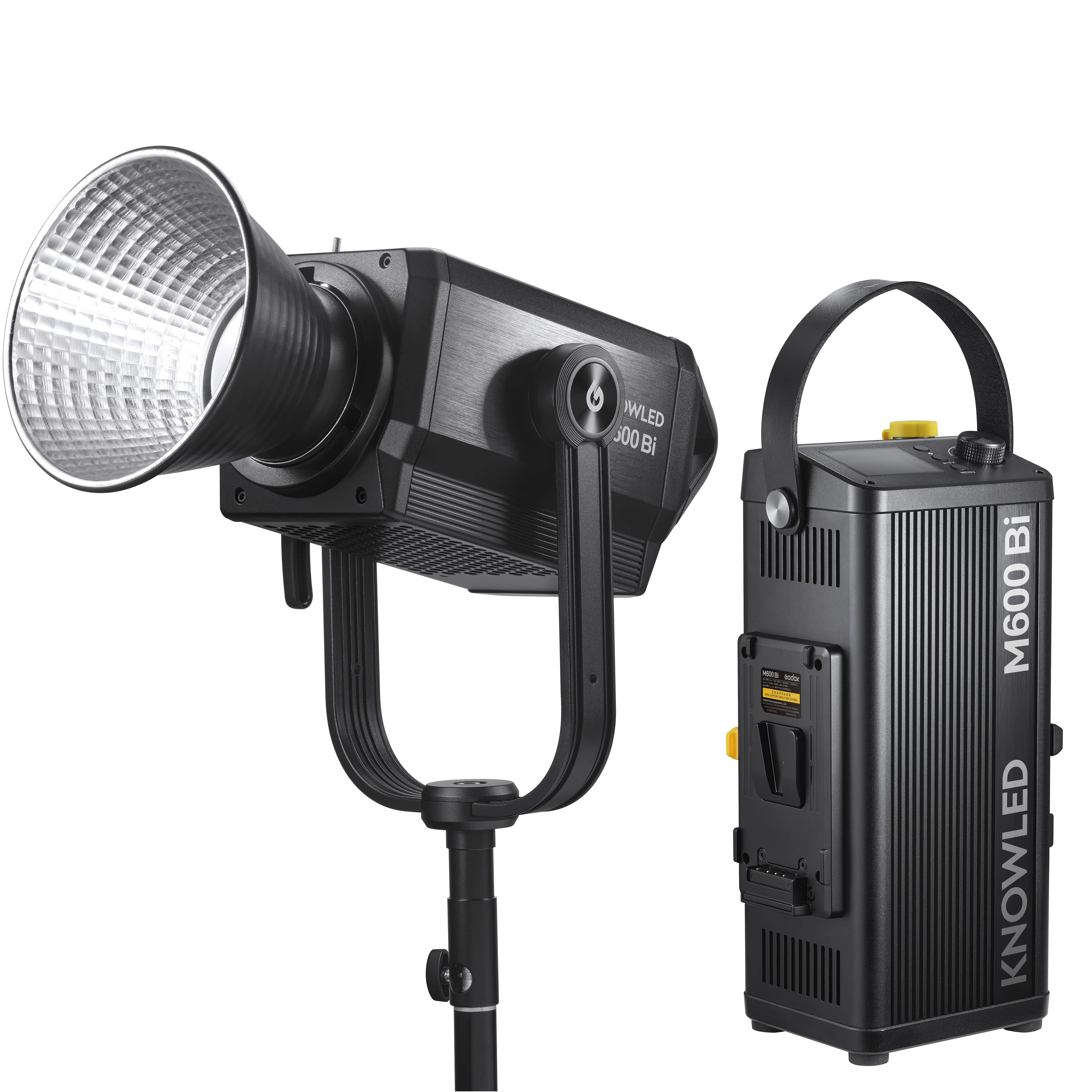 

Knowled M600Bi Bi-Color LED Moonlight 2800K-6500K CRI 96+ TLCI 97+ 730W Bowens Mount LED Video Lighht with 7 FX Effects