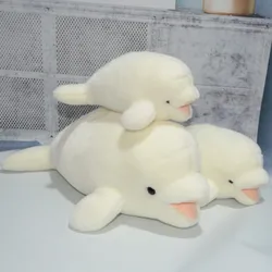 cute plush high quality whale toy lovely white sea animal doll  kids' gift