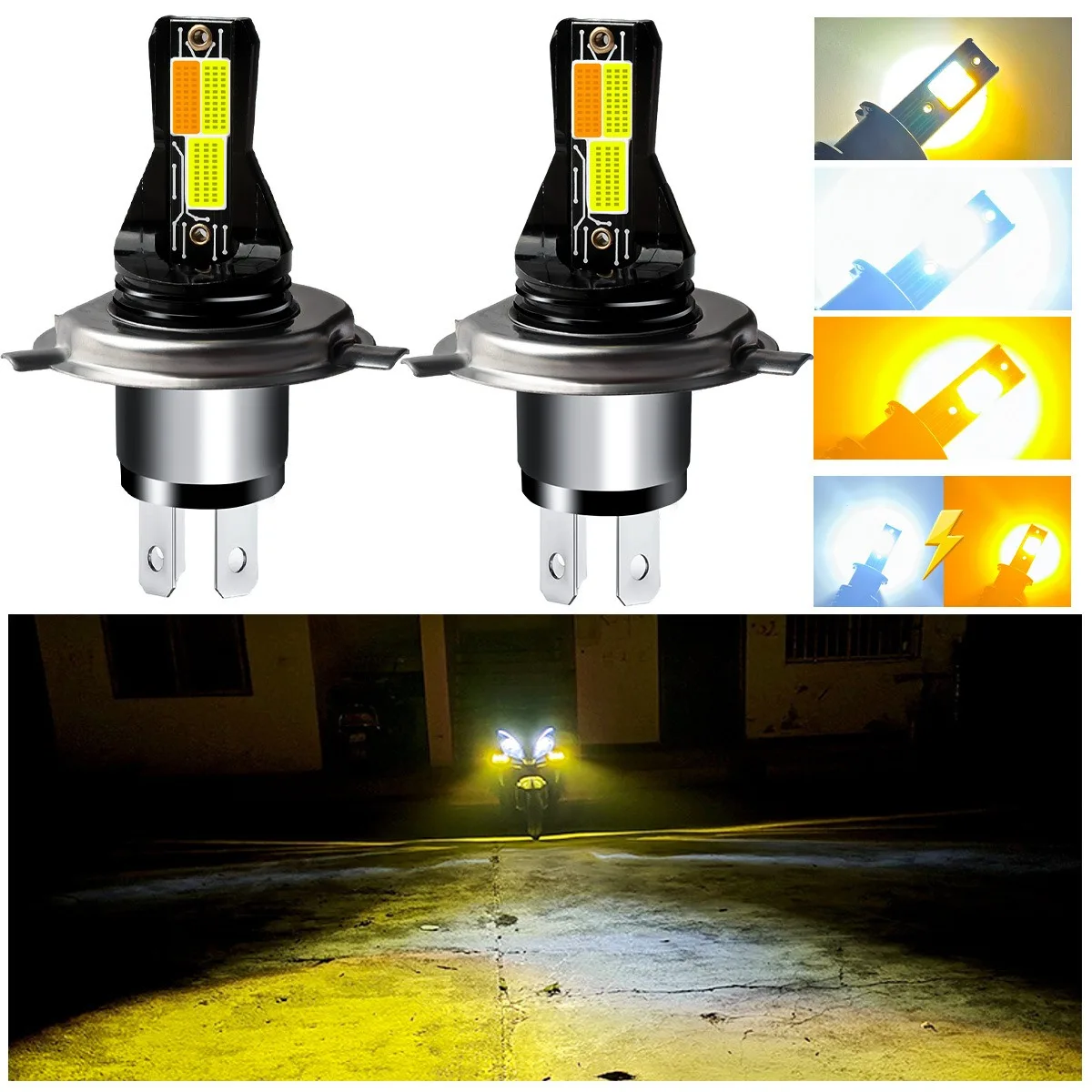 

LED Headlight Bulbs H1 H3 H4 H27 HB2 HB3 HB4 880 881 9003 9005 9006 12V 24W 3000K 6000K with Strobe