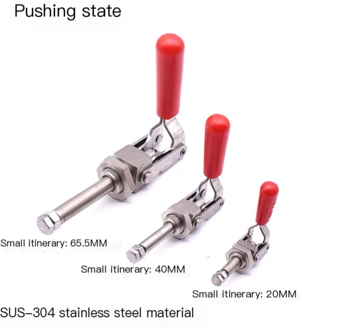 1pc GH36202M GH36204M GH36224M Push-pull Quick Clamp Lever Fastener Hand Tool 20/40(39)/65.5 Stroke Woodworking Galvanized Iron