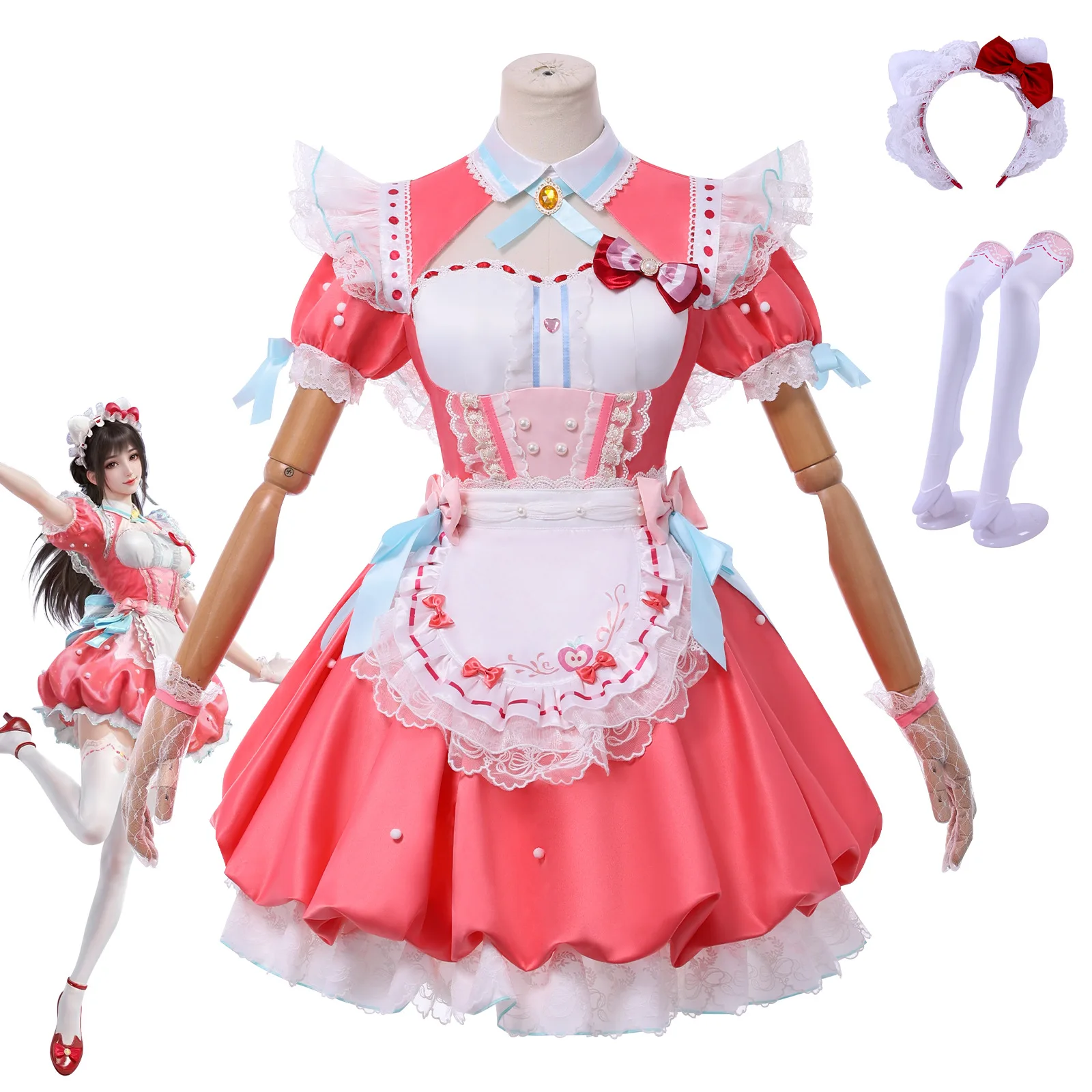 

Naraka: Bladepoint Cos Clothing Naraka: Bladepoint Linkage Sanrio Hello Kitty Walnut Cosplay Two-dimensional Clothing