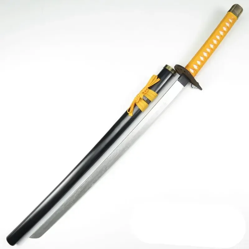 [Funny] 100cm Cosplay anime Bleach weapon Tousen Kaname Katana wooden sword model Costume party show Japan samurai