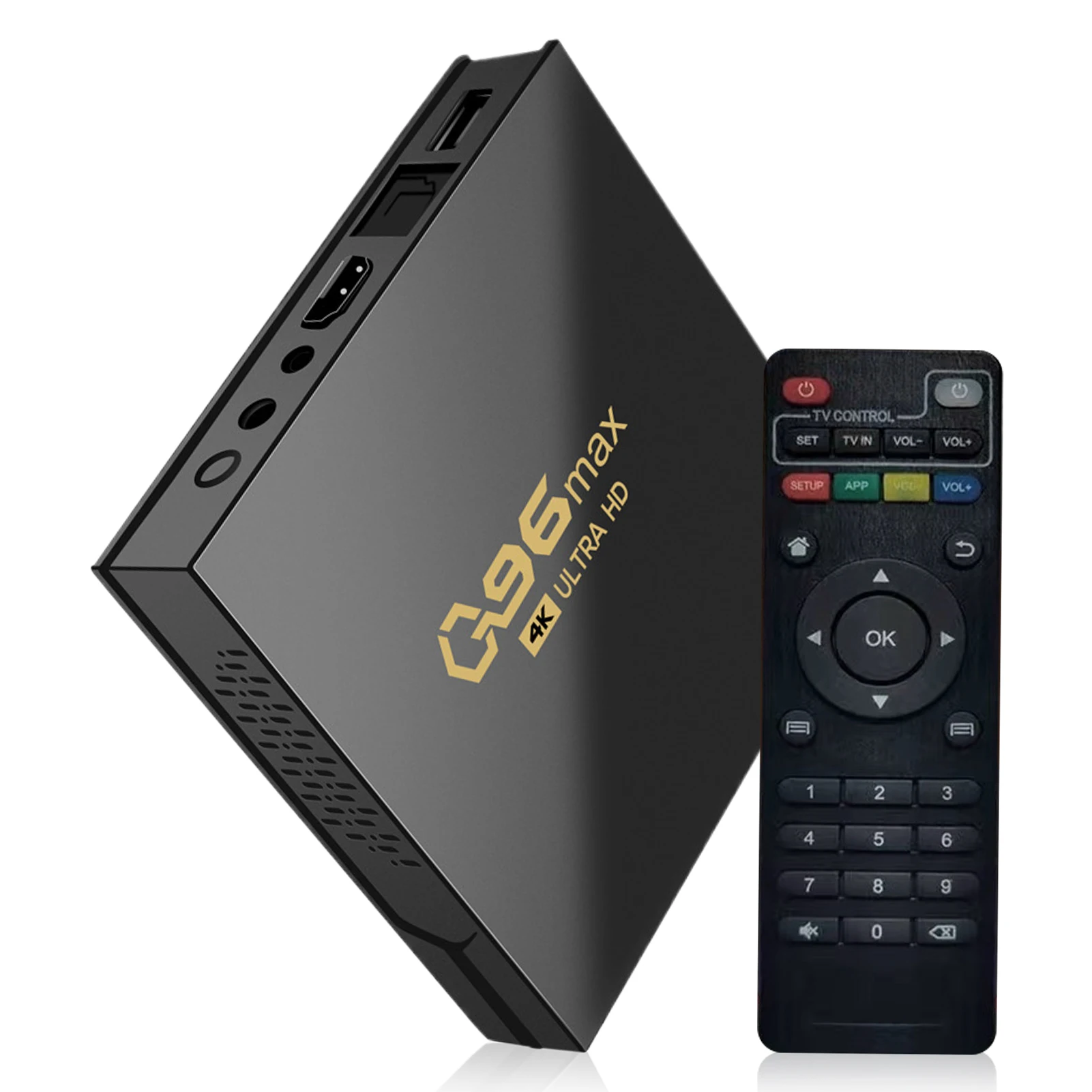 TV Box 4K Smart Media Player 8GB Q96 MAX Network TV Set Top Box Quad Core Wifi Network Player Video Game Smart TV Box Android 10