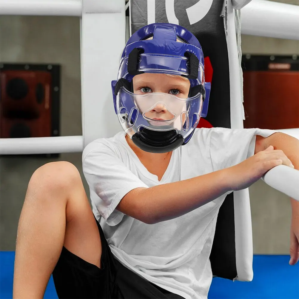 

Children Taekwondo Headgear Lightweight Adjustable Foam Padding Breathable Sparring Gear for Youth Martial Arts Training