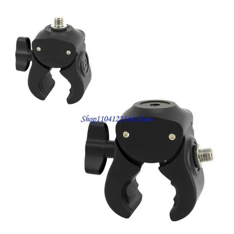 P9FA Quick Release Phone Mount Clamp Compatible Double 1/4 Thread for 13-47mm Diameter Secure Grip Studio Outdoor Use