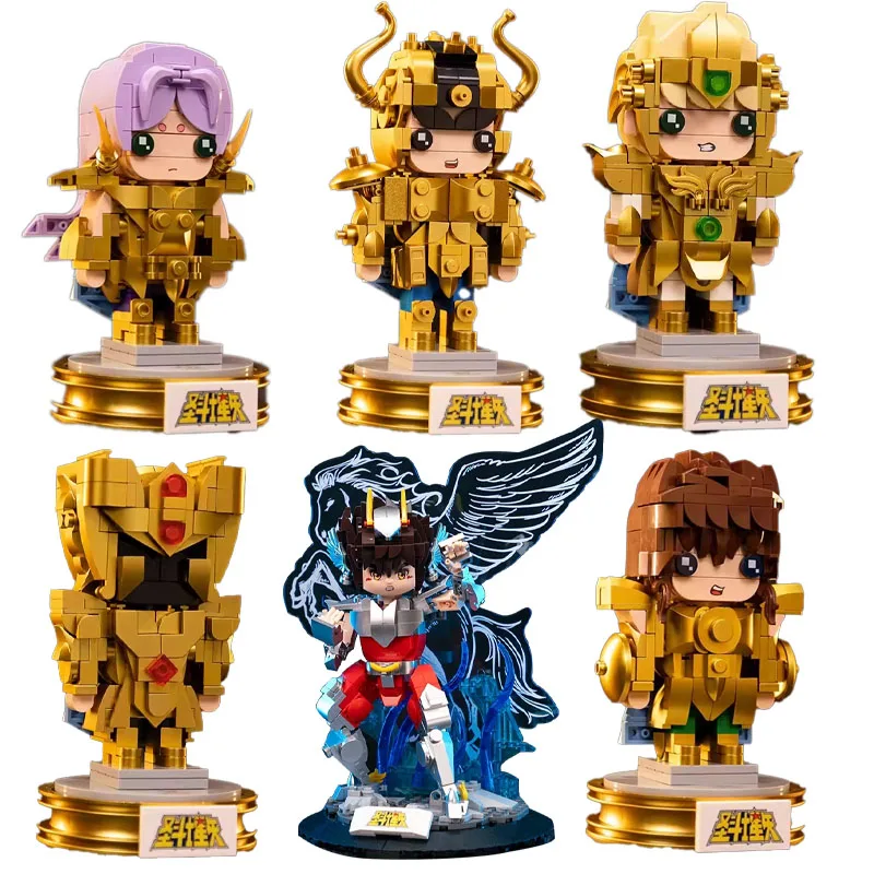 

Конструктор аниме Saint Seiya, фигурка-пазл, Сборная модель, игрушки, подарки на день рождения, настольное украшение для детей, аниме, периферийные элементы