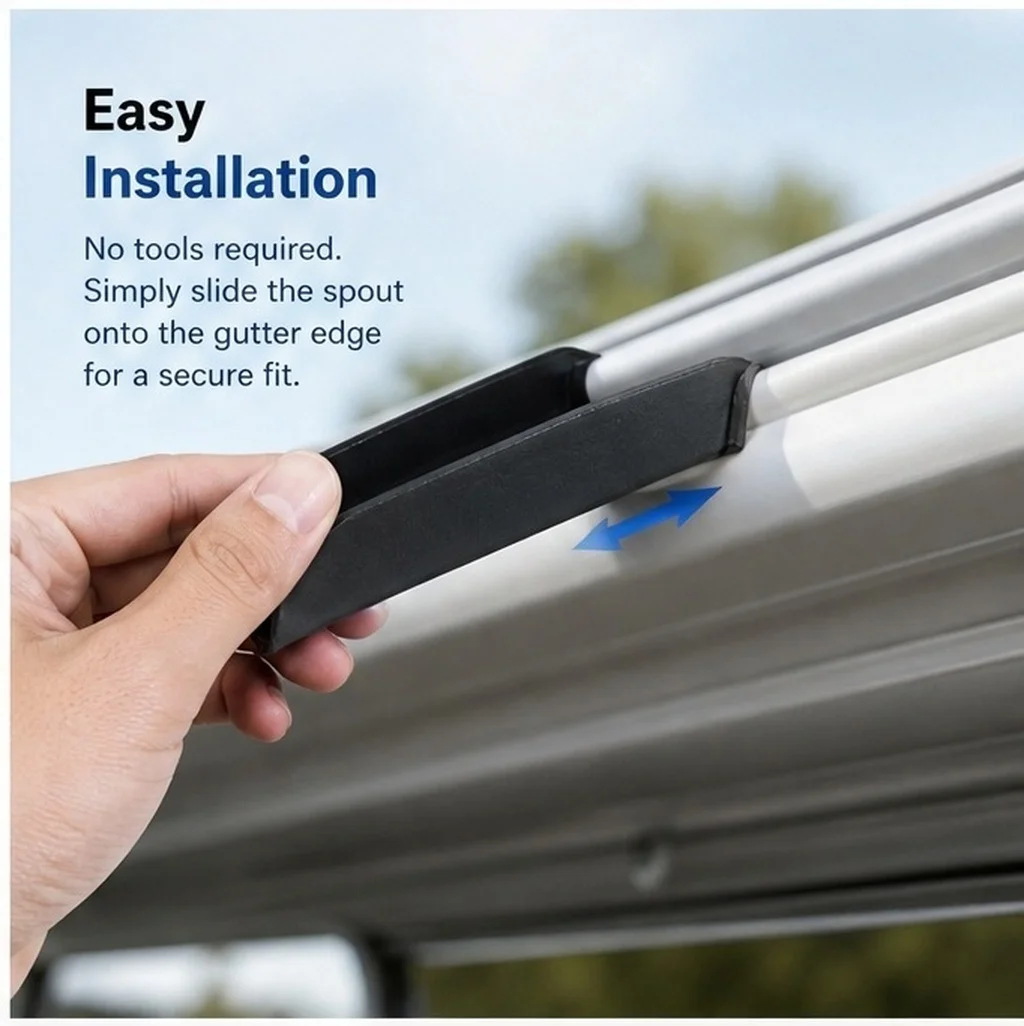 Gutter Downspout Guards 4 Pack Black Rainwater Drain Filters Roof Leaf Debris Blockers for Home RV