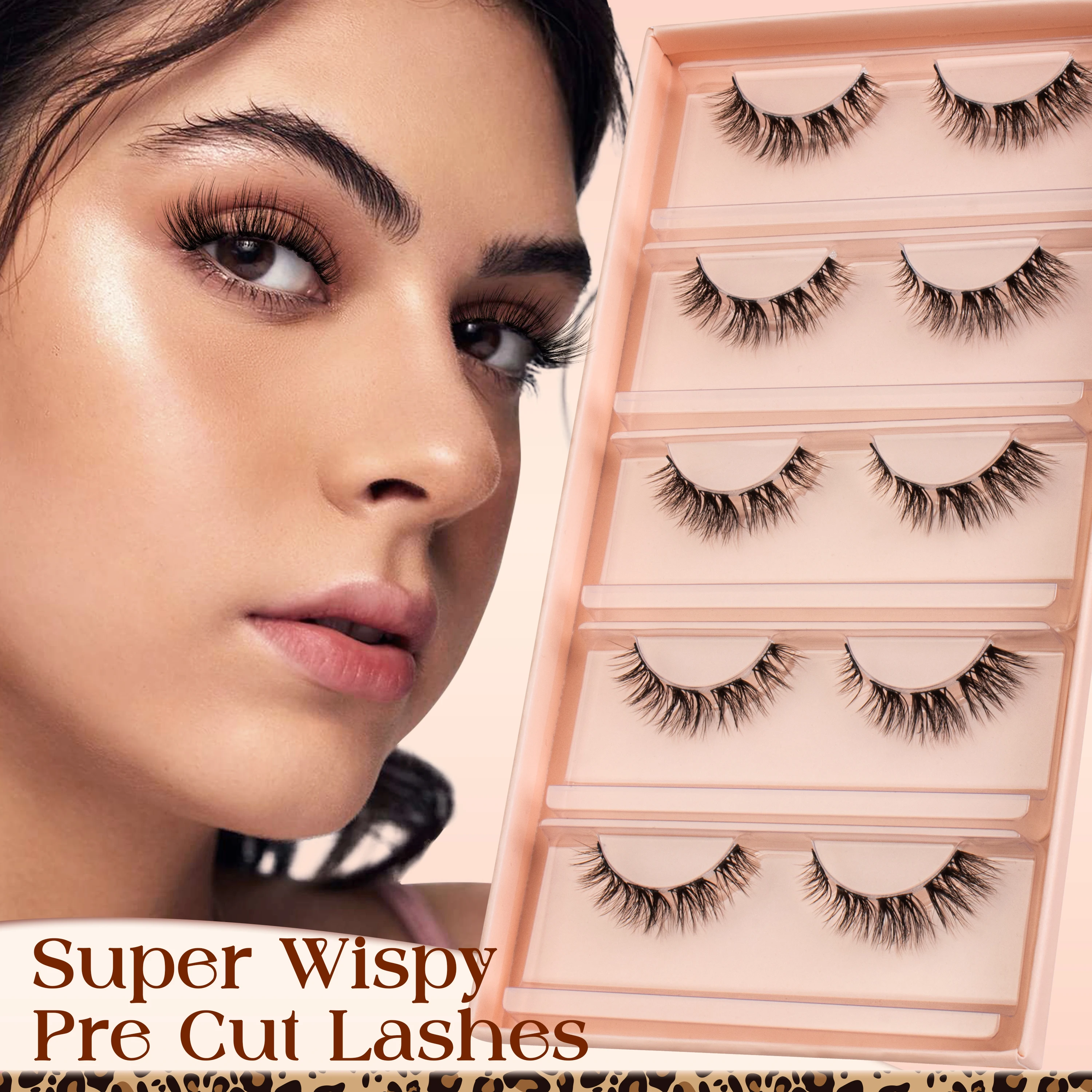 กลุ่ม Lashe ขนตาปลอมธรรมชาตินุ่มและง่าย String Segmented Eyelashes ง่ายสําหรับผู้เริ่มต้นประหยัดเวลาในการแต่งหน้า