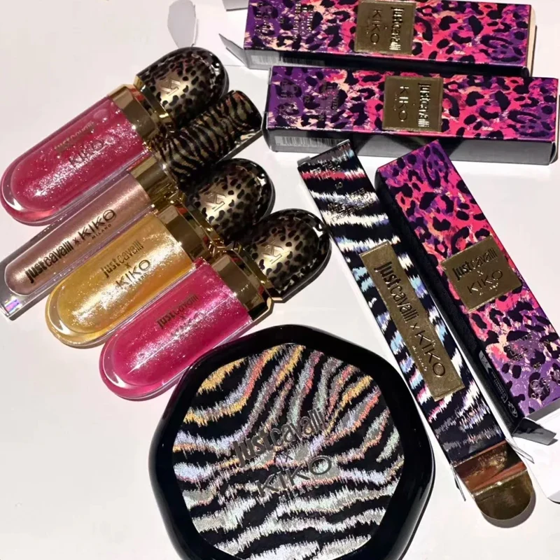 KIKO Linkage Justcavalli Leopard Print Lip Gloss Hydrating Mirror Transparent Lip Scrub Lip Care Exfoliate Dead Skin Cosmetic
