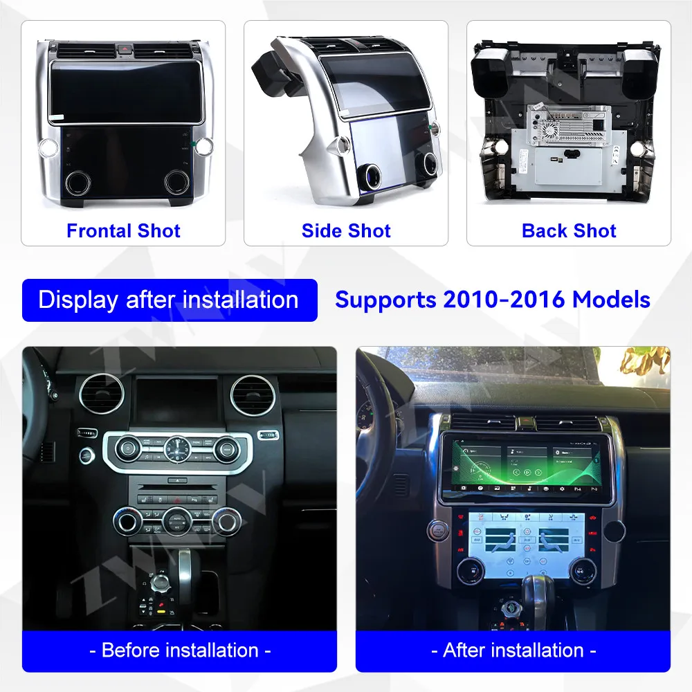 

For Land Rover Discovery 4 2010-2016 GPS Navigation Device 12.3+10.1” Upper&lower Screen Car Radio Multimedia Player Carplay