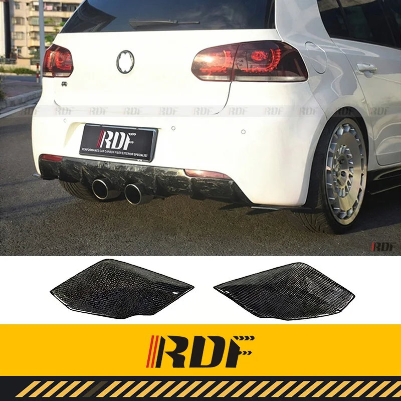 

Suitable for Volkswagen VW MK6 GOLF 6 GTI R20 R Modified Carbon fiber YISO Rear Bumper Corner Covers Splitters Car Wrap Angle