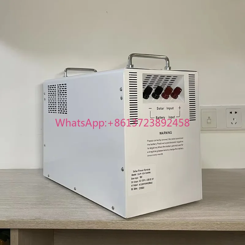 1000W 1.2kWh 2.4kwh Generator 12V 100AH Battery with Controller 220V AC 12V DC 5V USB Full Plug-in Solar Generator