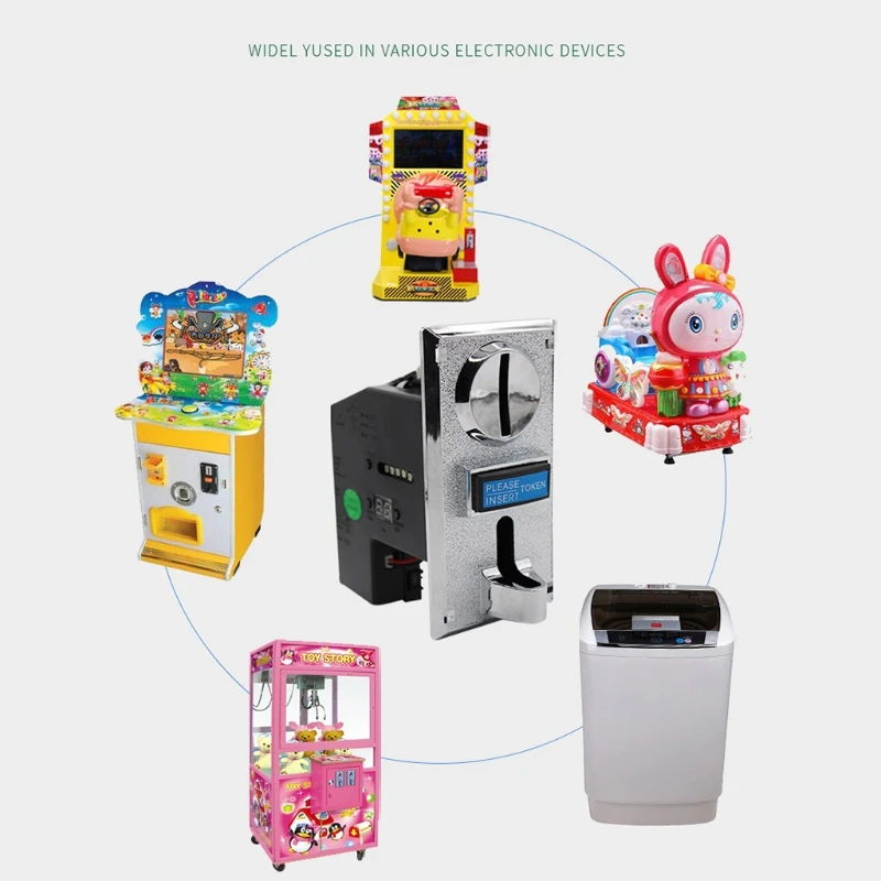 2024 New Multi Coin Acceptor Selector Slot for Arcade Game Mechanism Vending Machine for 6 Kinds Different Game Coins Arcade