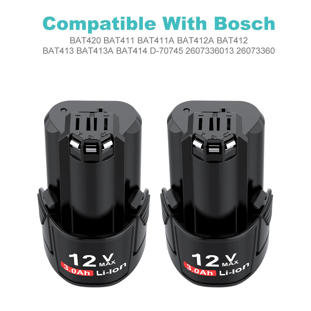 10.8V 12V 3000mAh Battery For Bosch BAT412A BAT414 BAT411 BAT412 D-70745GOP 2607336014 Li-ion Tool batteries Rechargeable