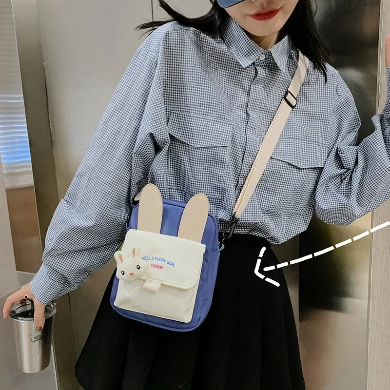 Women Shoulder Bag Fashion Small Fresh Casual Tote Outdoor Bag Japanese style Canvas Handbag Lovely Shoulder Bag Girls Gift