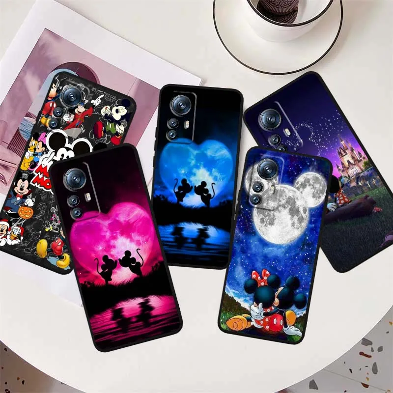 

Disney Mickey Mouse Couple For Xiaomi Mi 15 14 13 13T 12 12T 12S 11 11i 11T Pro Ultra Lite 5G Black Soft Cover Phone Case