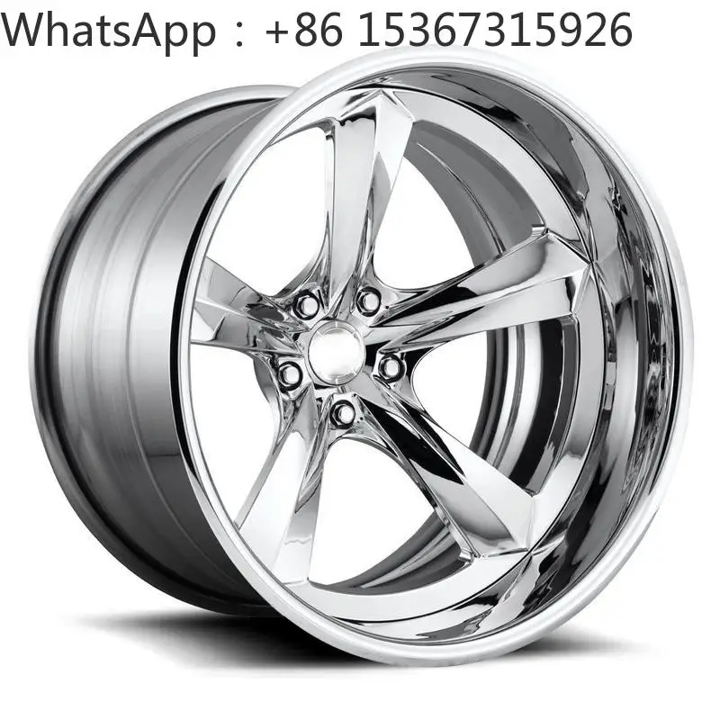 

17-19 Inch 5-Spoke A356.2 Aluminum Alloy Chrome Plated Forged Wheel Rims Universal Performance Sedan Wheels