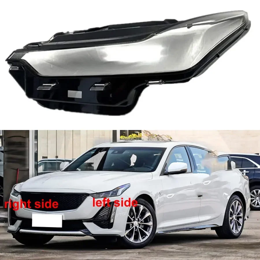 

For Cadillac CT5 2020 Car Accessories Front Headlight Cover Shade Headlamp Shell Transparent Lampshade Lens Plexiglass