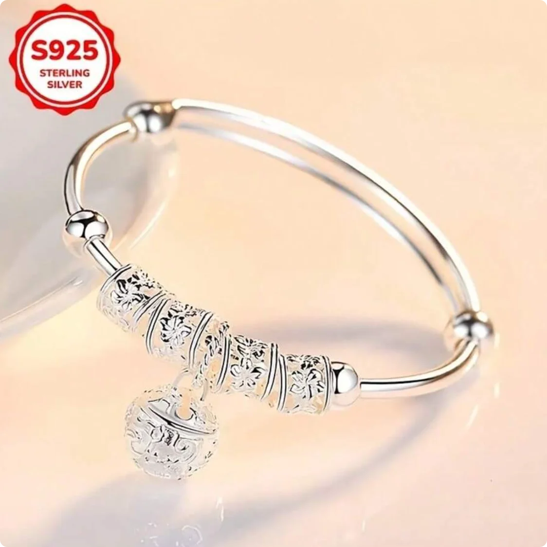 

S925 Pure Silvery Classical Jewelry Bracelet - European and American Fashion, Elegant for Women