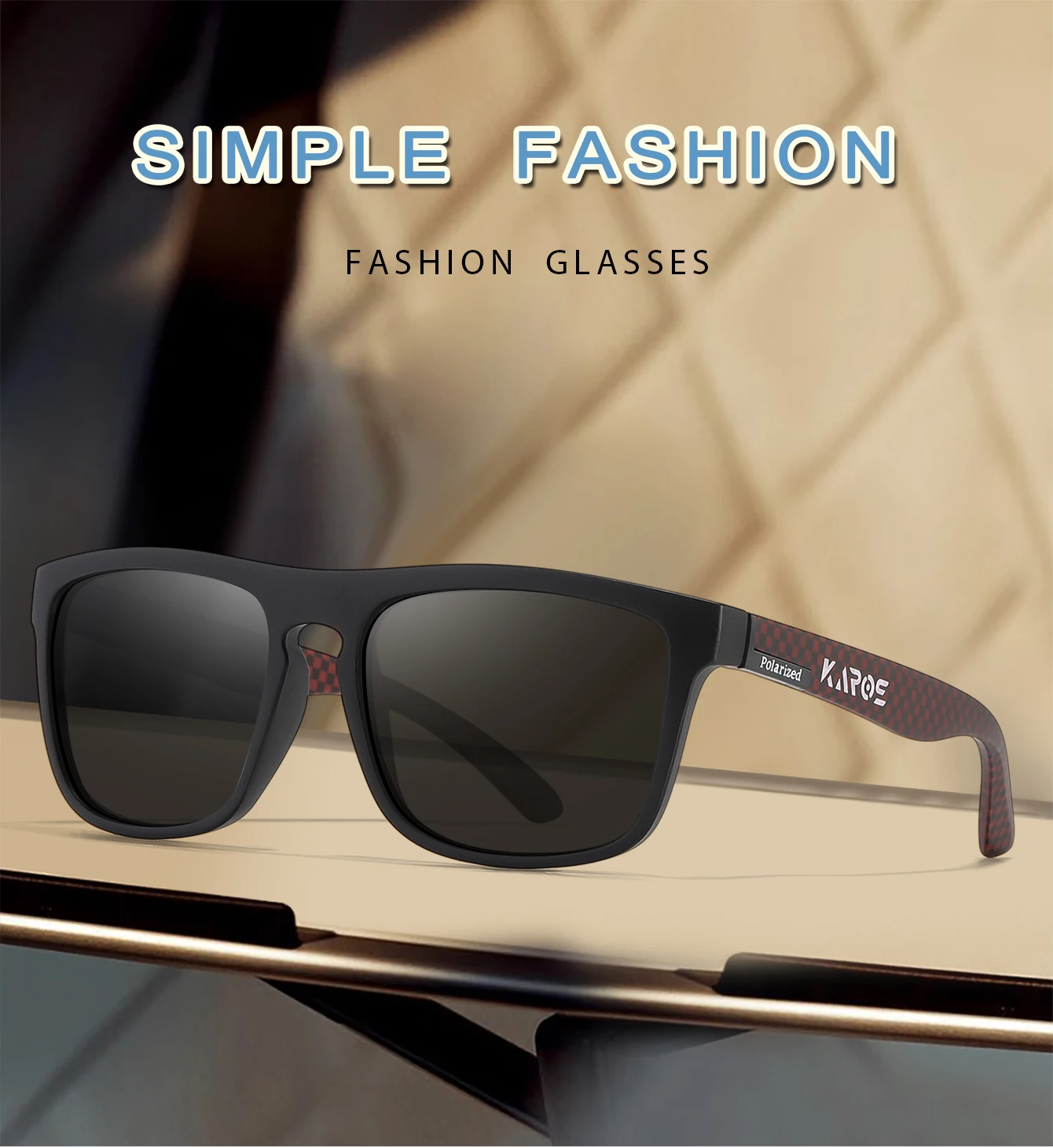 KAROS Männer/Frauen Polarisierte Sonnenbrille Quadratischen Spiegel Marke Design Luxus UV400 Sonnenschirm Unisex Angeln Fahren Radfahren Wandern – Detail 1