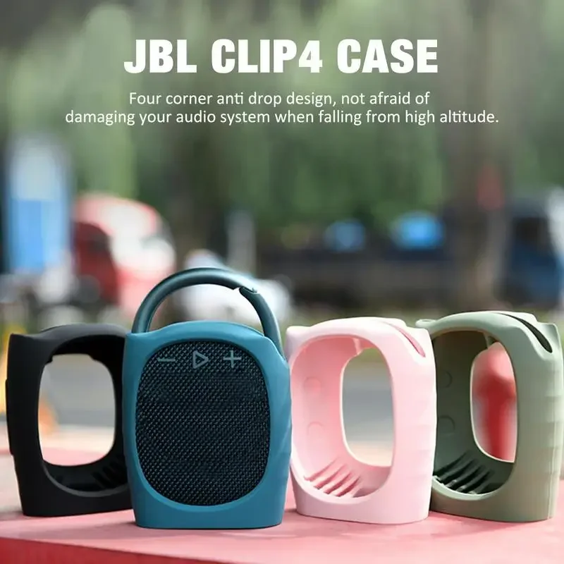 Outdoor Carrying Case Cover for JBL Clip4 Clip 4 Bluetooth Speaker Silicon Cover with Strap Biking Portable Case